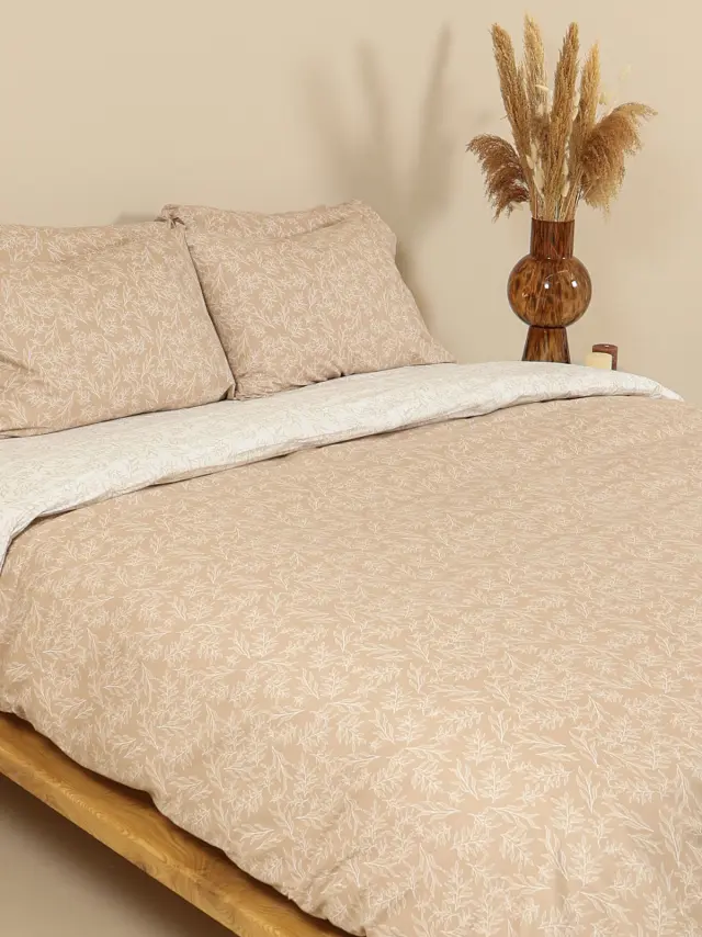 Σετ Σεντόνια Cotton Feelings 2052 Beige Διπλό (200x270) Sunshine 3