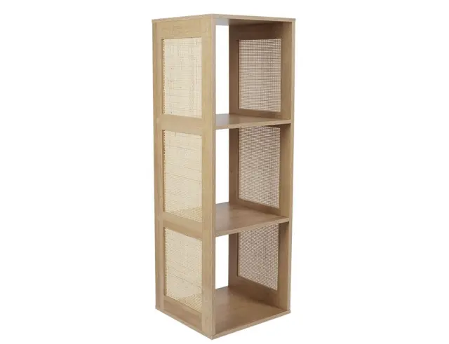 Ραφιέρα Οργάνωσης Bali Home Deco Factory με 3 ράφια και διαστάσεις 34x32x99cm - Συνδυάζεται με κουτιά αποθήκευσης - Σε απόχρωση Ξύλου HD0245 2