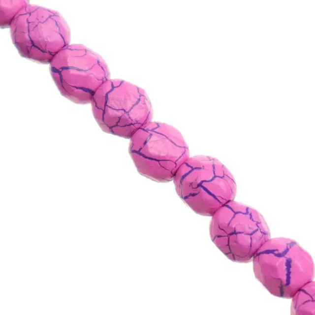 Χάντρα Fire Polished Round Ø4mm Ionic Pink/Blue ~40τεμ