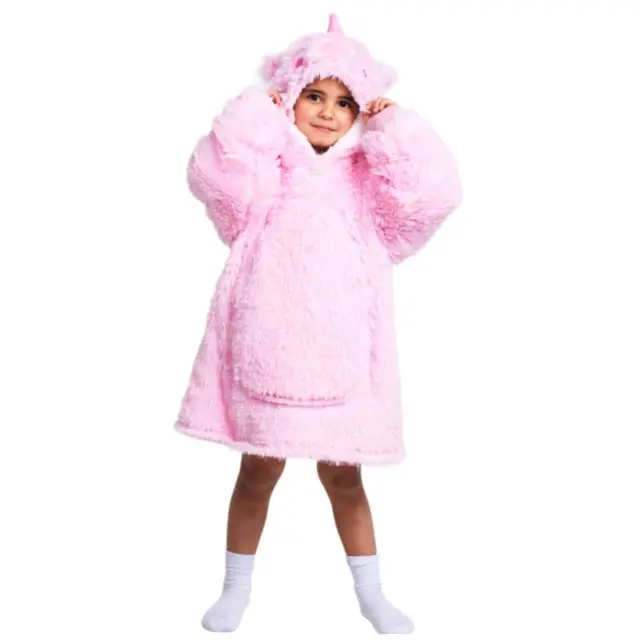 Κουβέρτα Noxxiez Hoodie Με Κουκούλα Και Μανίκια Unicorn 3-6 Ετών NX-CH305
