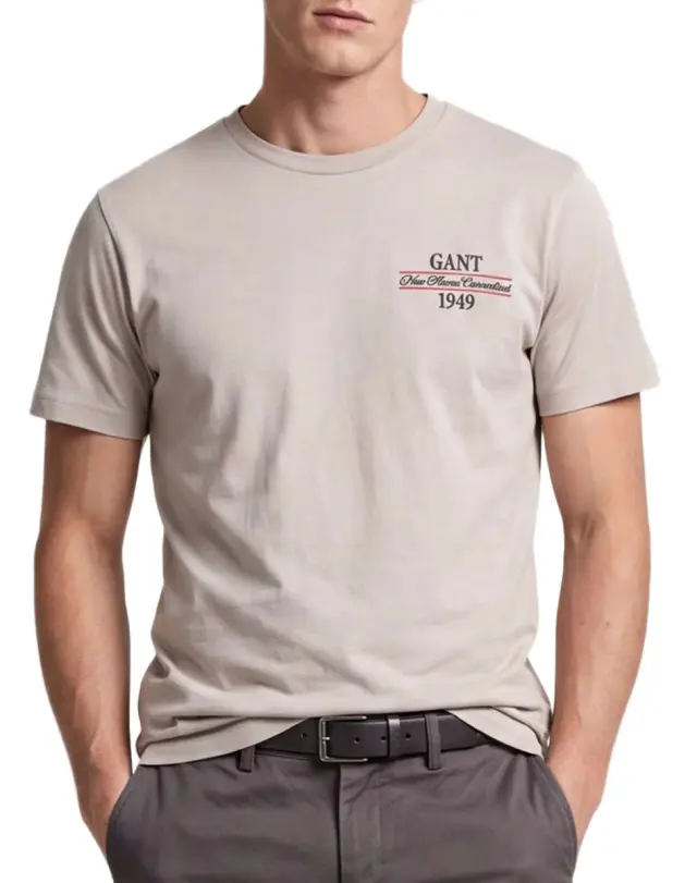 Gant ανδρικό t-shirt με κεντητό λογότυπο 3G2003459-1