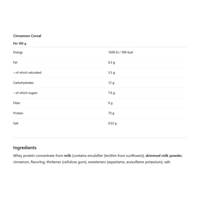 Wispy Whey Protein Cinnamon cereal milk, 1000 g 2