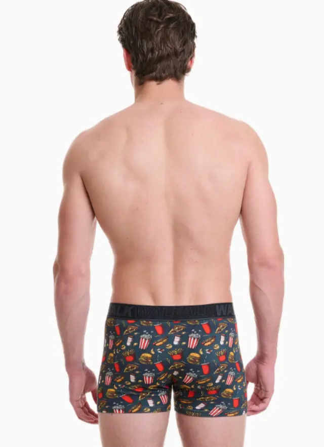 Walk ανδρικό boxer με σχέδιο (fast food) W1754-14-1 - S 2