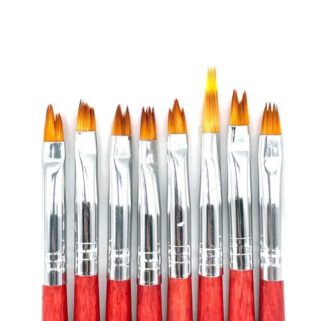Σετ πινέλα νυχιών 8τμχ - Nail brushes 8 pcs 3645 3