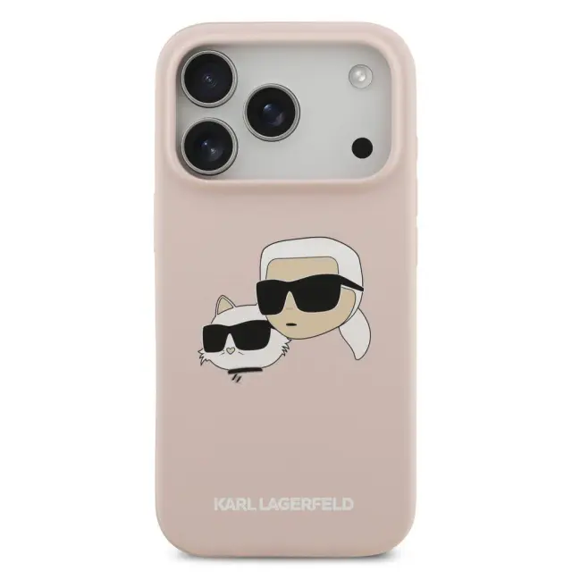 Karl Lagerfeld® Liquid Silicone MagSafe Double Heads MagSafe για iPhone 17 Pro/18 Pro-Pink