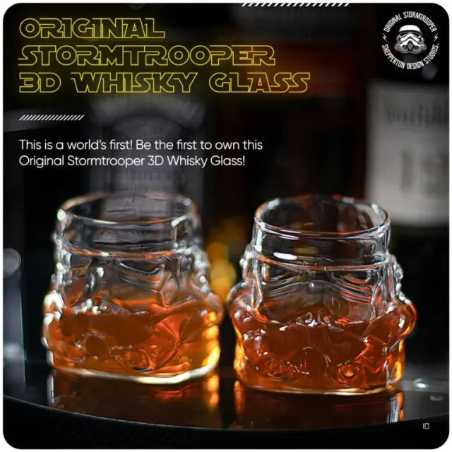 ThumbsUp® Stormtrooper 3d Whisky Glasses Set 3