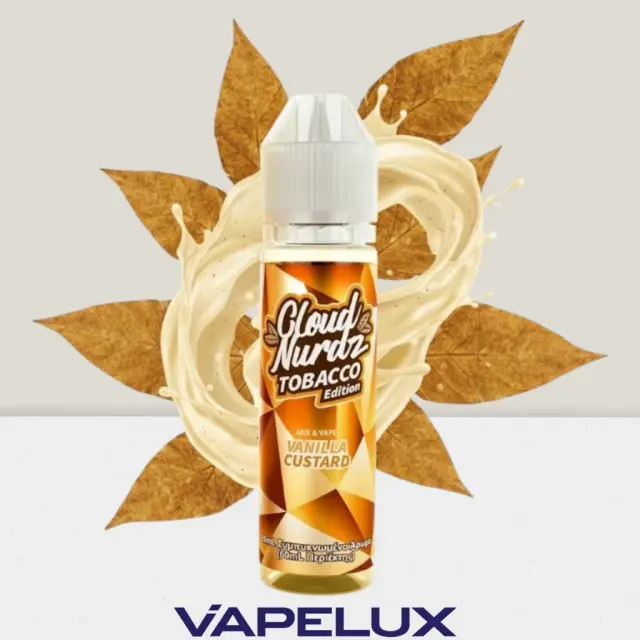 Cloud Nurdz - Tobacco Edition Flavor Shots Vanilla Custard 20ml to 60ml