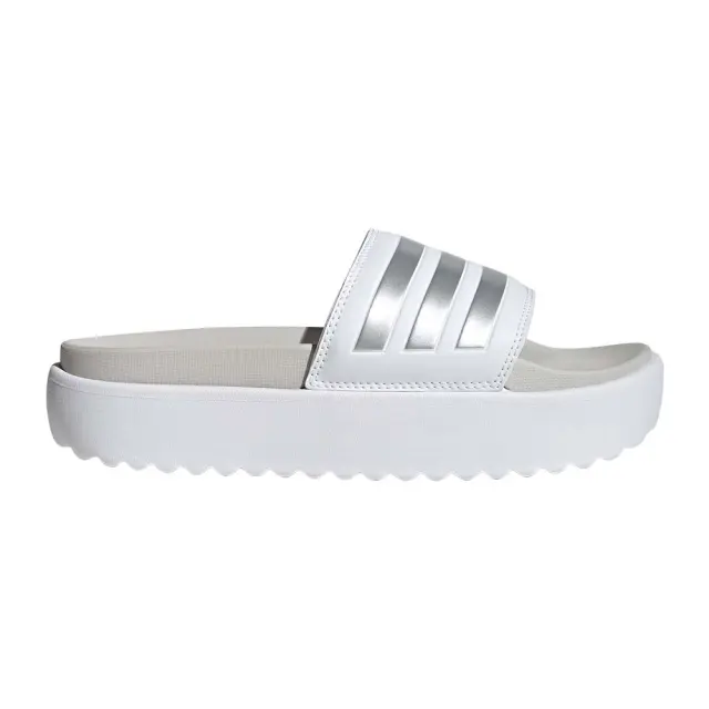 adidas Sportswear Women's Adilette Platform Slides Άσπρο - Ασημί IE9703 (adidas Sportswear) - 42