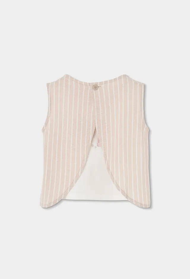 Boboli Shirt linen συνδυασμένο για κορίτσι 723035-1111 2