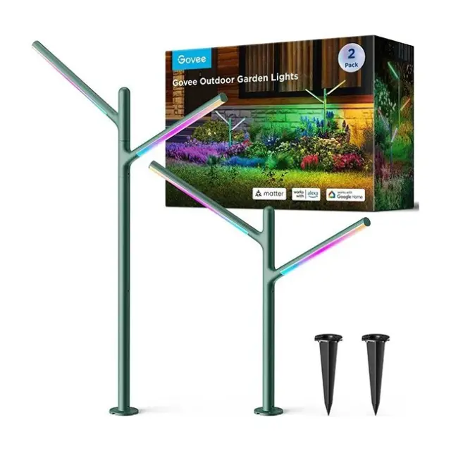 Govee Outdoor Garden LED Lights RGBICWW 1100Lm 2.4GHz Wi-Fi & Bluetooth IP66 (H7086341)