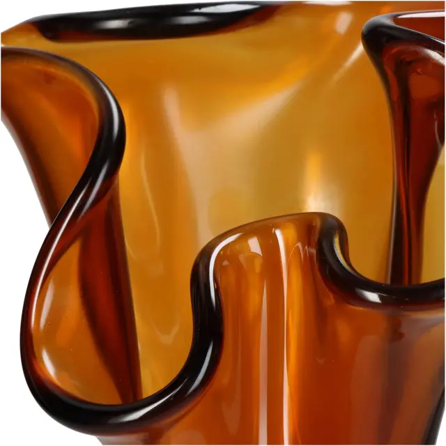 Βάζο Amber Ανακυκλωμένο Γυαλί 20x20x30cm 3