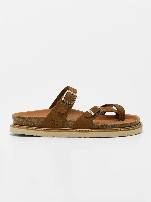 Genuins Πέδιλα Γυναικείο δέρμα Nubuck Καφέ GEN/DUBLIN VELOUR G106535 MANDOR 3