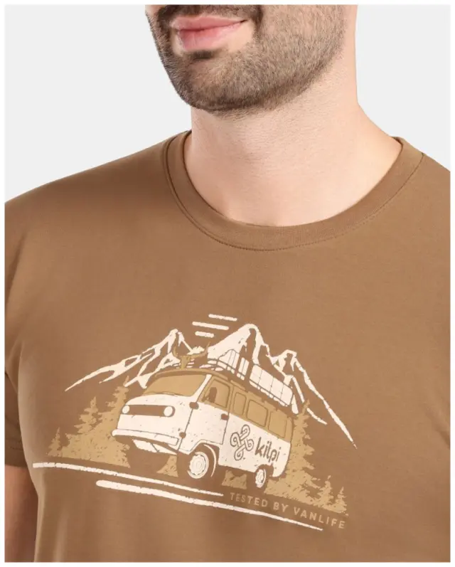 Ανδρικό T-shirt Kilpi Spacer-M Brown Cotton Comfort - ZM0305KI-BRN - M 3