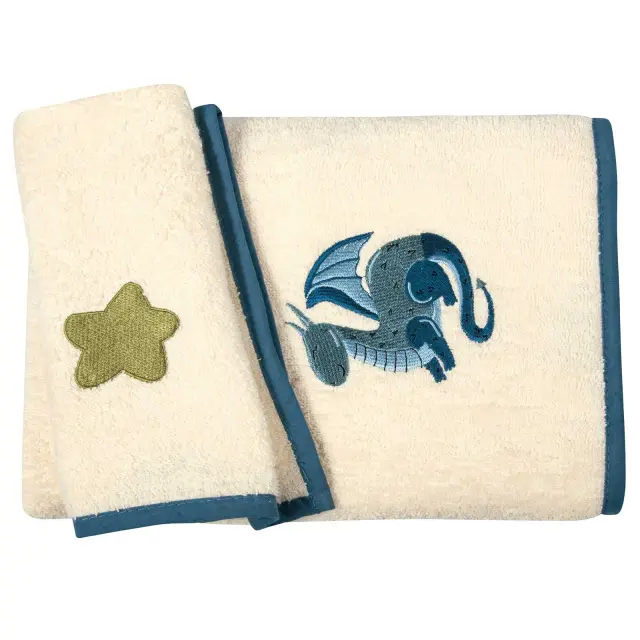 Σετ Πετσέτες 2Τ 30x50-70x130 400gsm Baby Greenwich Polo Club Essential 8863 Beige-Blue 100% βαμβακερό