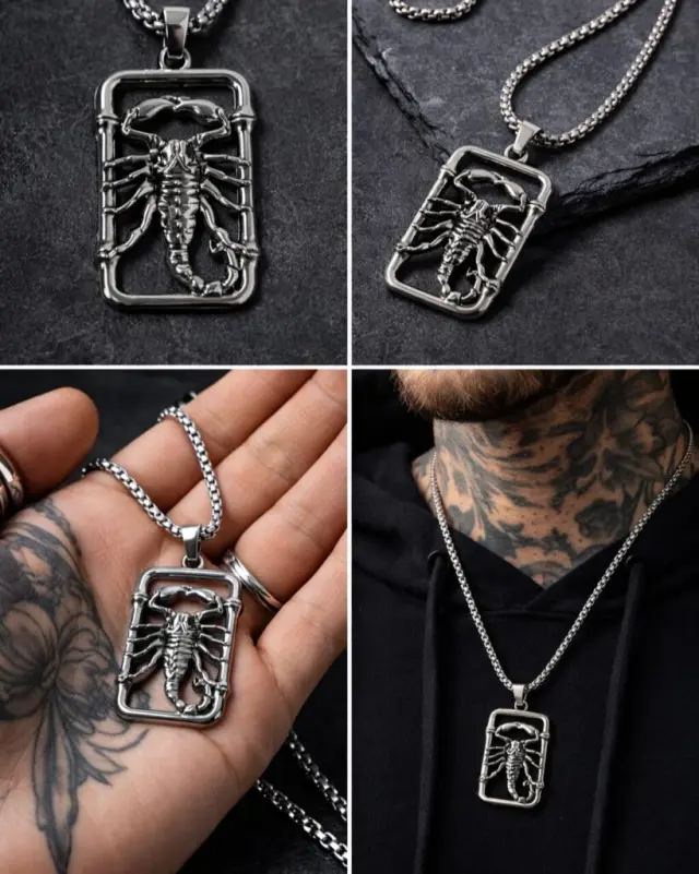 Ghetto Stainless Steel Scorpio Pendant Necklace | Unisex 2