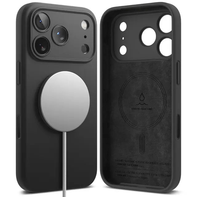 Θήκη Ringke Silicone Magsafe για Apple iPhone 17 Pro iPhone 18 Pro Μαύρη