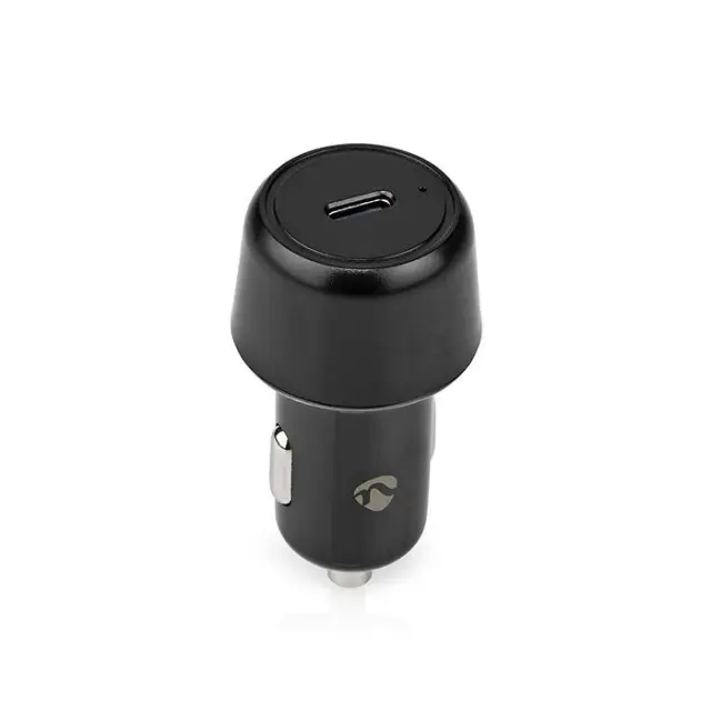 Universal φορτιστής αυτοκινήτου USB-C 3.0Α PD30W, σε μαύρο χρώμα.