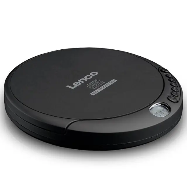 Φορητό CD/MP3 player με αντικραδασμική προστασία, σε μαύρο χρώμα.