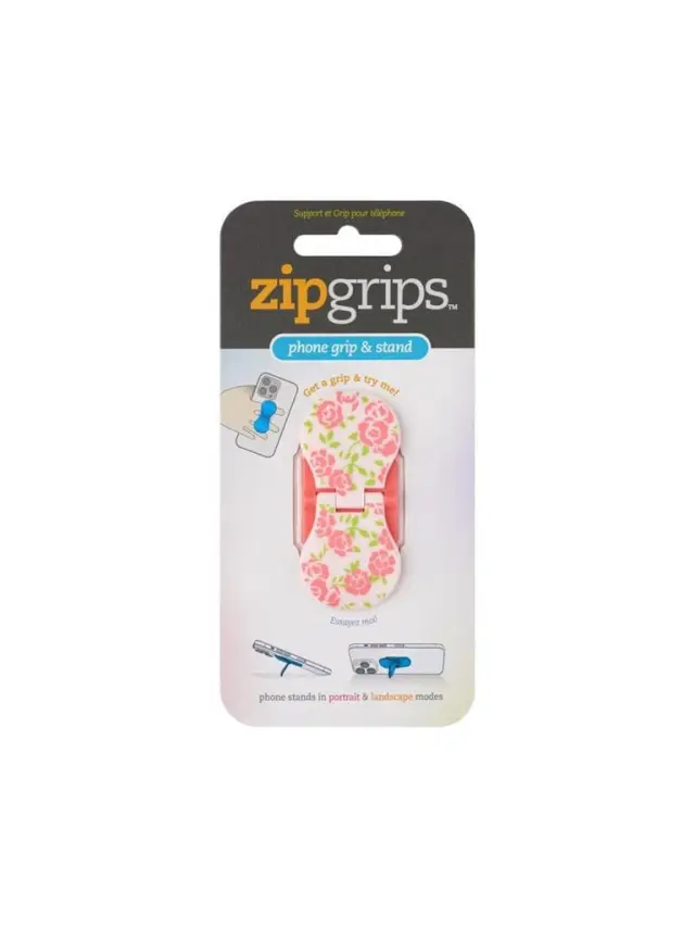 Thinking Gifts Βάση Και Holder ZipGrip Για Κινητό Pink Flowers/ 5060058361909 (THINKINGGIFTS)