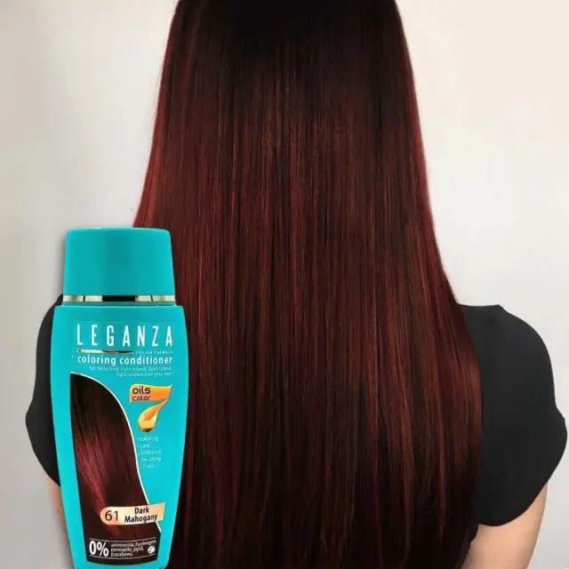 Leganza Coloring Conditioner – Μαλακτική Κρέμα Μαλλιών με Χρώμα Χωρίς Αμμωνία 150ml No61 Dark Mahonagy/Σκούρο Ακαζού 2