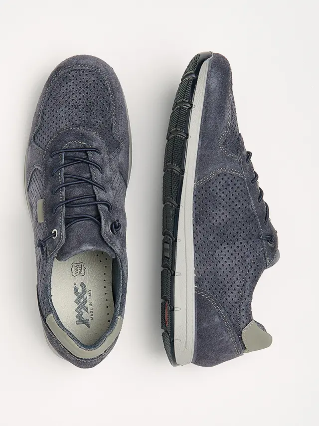 Imac Sneakers Ανδρικό δέρμα Nubuck Μπλέ IMA/551380 JEANS 3