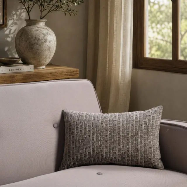 Μαξιλαροθήκη Joliet 15 Taupe Olive TEORAN 50x50cm με γέμιση 2