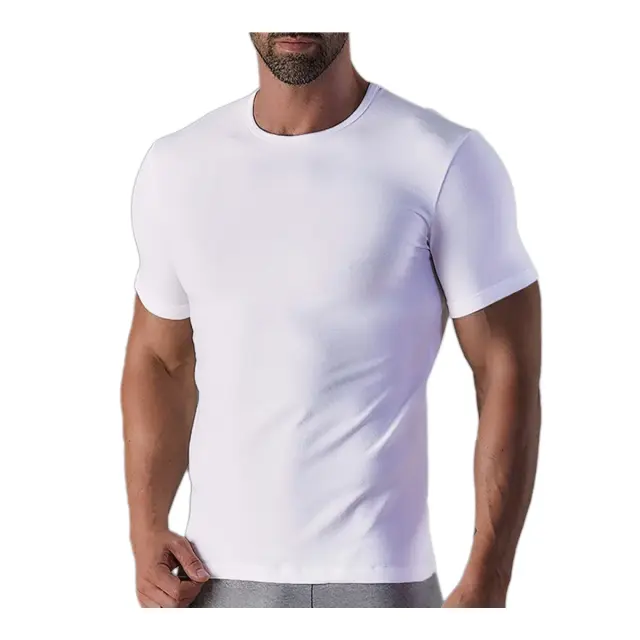 FMS Ανδρικό T-Shirt Κοντό Μανίκι Εφαρμοστό, Χρώμα Λευκό - 2XL