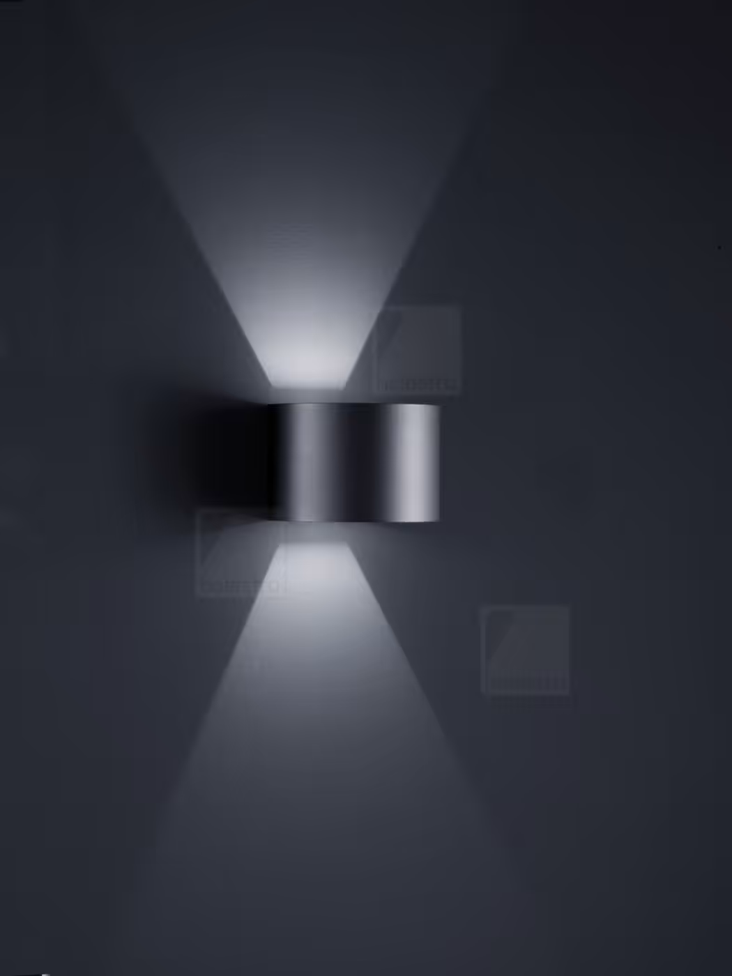 Απλίκα Τοίχου LED SIRI44-R Ματ Μαύρη Direct/Indirect IP54 7W Μαύρο
