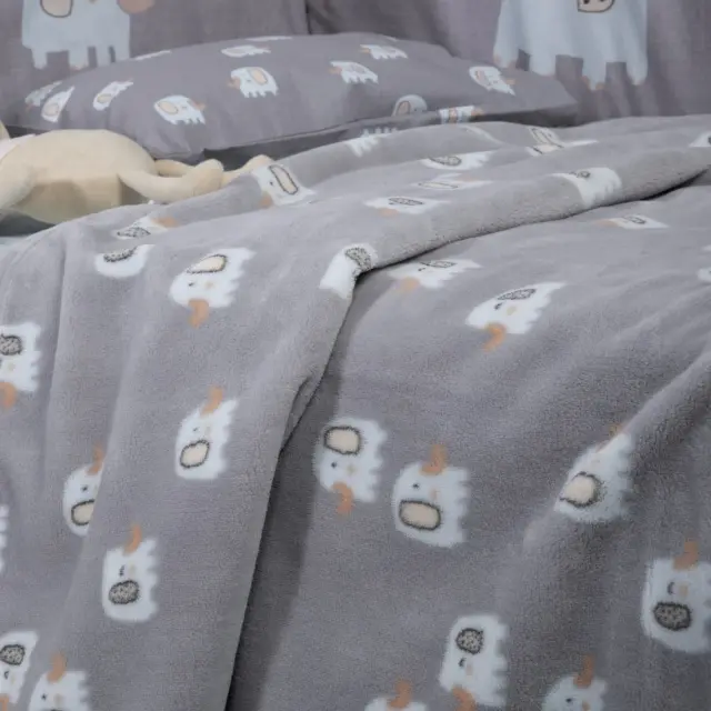 Κουβέρτα Fleece Βρεφική Αγκαλιάς Elephants 110x150 Nef Nef Homeware, 100% ΠΟΛΥΕΣΤΕΡΑΣ - GREY (040959) 3