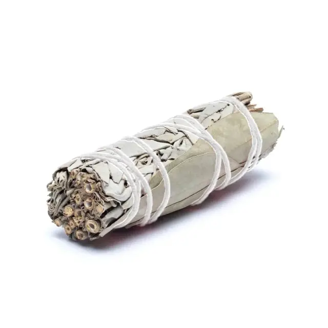 White Sage Eucalyptus Smudge Stick 10Χ3cm – 2 Ραβδιά Θυμιάματος Φασκόμηλο Ευκάλυπτος