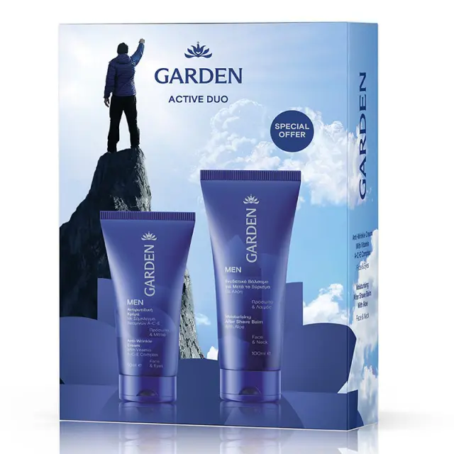 Garden Men Promo Αντιρυτιδική Κρέμα 50ml + Ενυδατικό Βάλσαμο για Μετά το Ξύρισμα 100ml