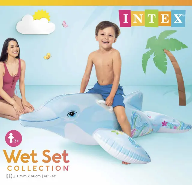 Intex Lil Dolphin Ride On (58535NP) - Φουσκωτό Μικρό Δελφινάκι Με Δύο Σταθερές Λαβές - 175x66εκ - 3+Χρ. 2