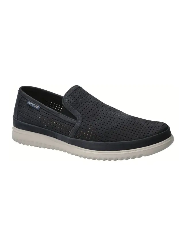 Mephisto Μοκασίνια-Loafers Ανδρικό δέρμα Nubuck Μπλέ MEP/TIAGO NAVY 2