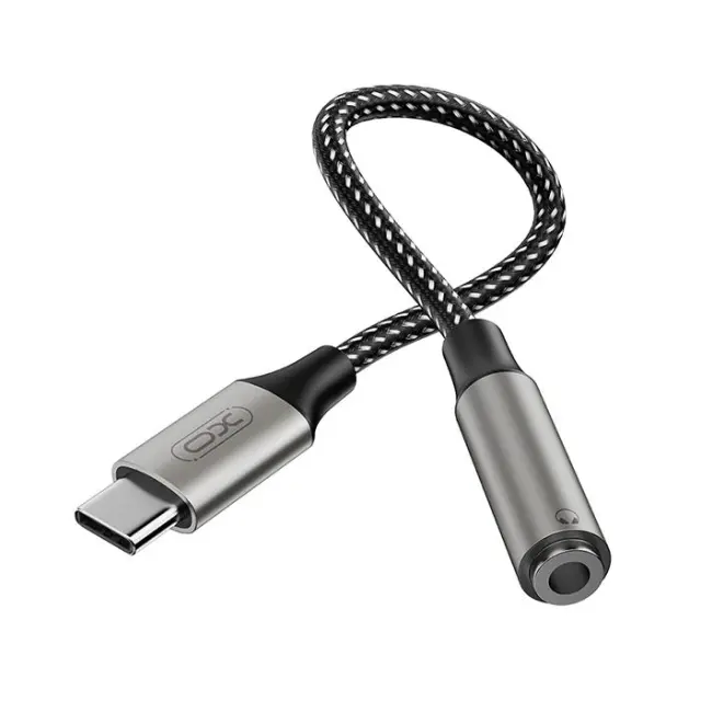 Καλώδιο-αντάπτορας USB High-Speed Type-C αρσ. - 3.5mm θηλ., 0.13m σε γκρι χρώμα