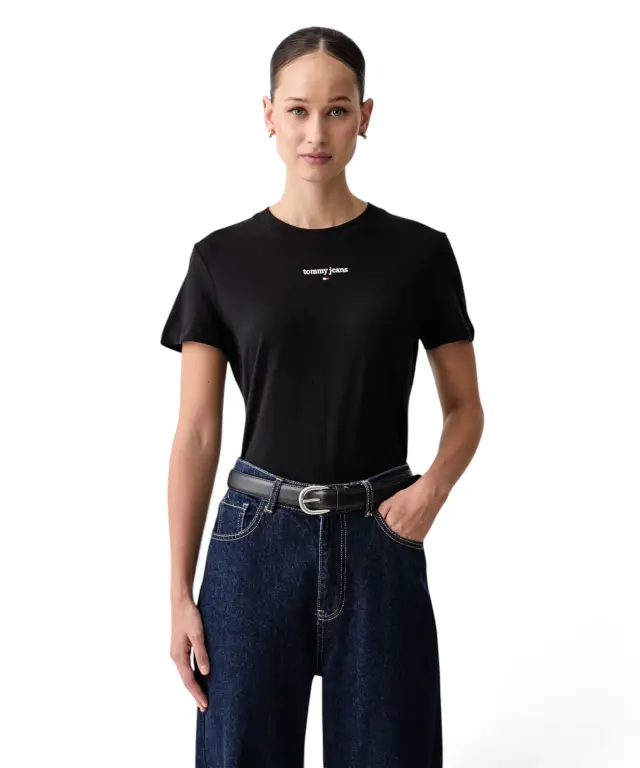 Tommy Hilfiger - Γυναικείο T-shirt Classic Logo Ss Tee Regular Fit DW0DW23527-BDS Μαύρο