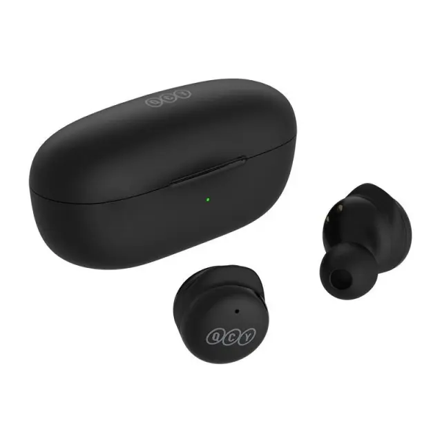QCY T17 TWS BLACK 6mm dynamic driver-mic noise cancel. Music time: 4h. Calling time: 3,5h. Bluetooth 3