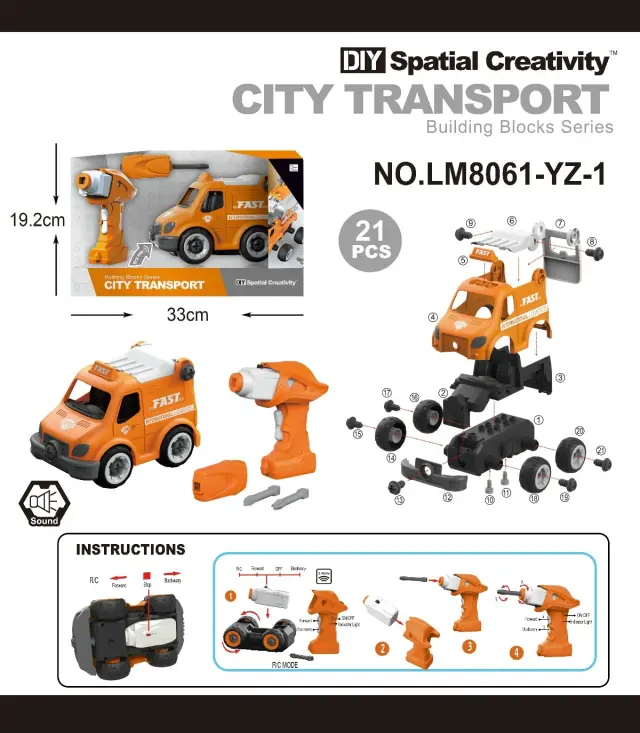 Συναρμολογούμενο όχημα - City Transport - LM8051 - 856855 2