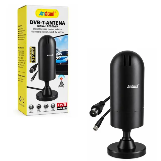 Andowl Εσωτερική Ψηφιακή Κεραία Τηλεόρασης DVB-Q30 – Indoor Digital TV Antenna 0751235
