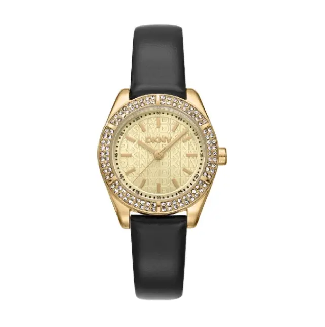DKNY Evening Women's Watch Black Leather Strap DK1L107L0025