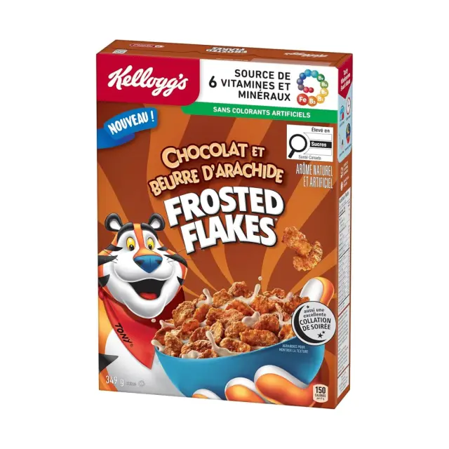 Kellogg's Frosted Flakes Chocolate Peanut Butter Cereal 349gr
