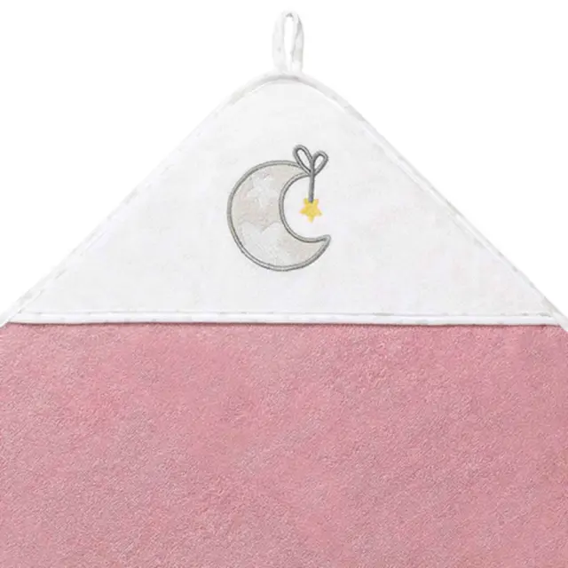 Πετσέτα με Κουκούλα 85x85cm Babyono Pink 144/10 2