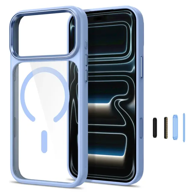 Tech-Protect® Magmat MagSafe CC Θήκη για iPhone 17 Pro Max/18 Pro Max- Light Blue/Clear. 3
