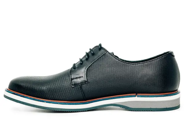 Fentini Ανδρικό Δερμάτινο Derby Shoes – Μαύρο (0014-2187-Gel1-2181) - 41 3