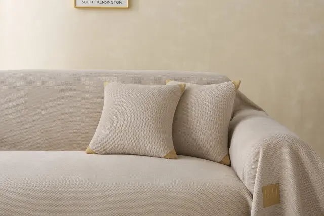 Διακοσμητική Μαξιλαροθήκη 42x42 Beauty Home Chic Art 8116 Μπεζ Microvelour 2