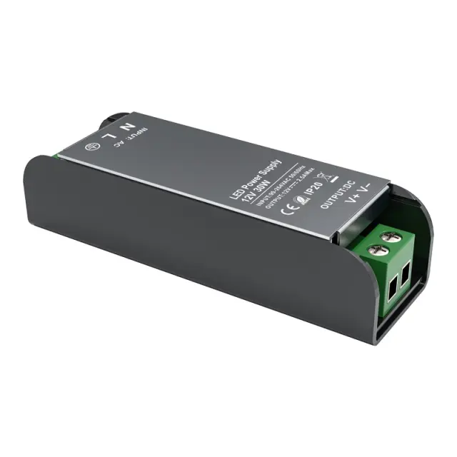 LED CV ΜΕΤΑΛΛΙΚΟ DRIVER 230V AC- 12V DC 30W 2,5A IP20 5YRS / SL30CV12