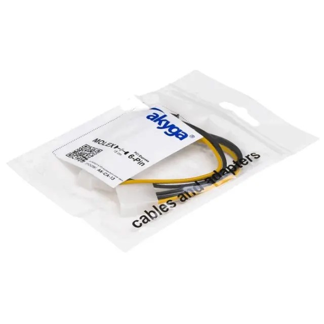 Αντάπτορας με Καλώδιο Akyga AK-CA-13 2x Molex Αρσενικό / PCI-E 6 pin Αρσενικό 15cm 2