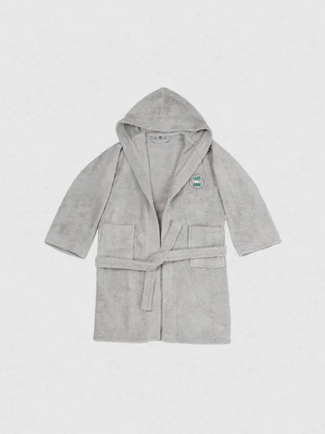 Μπουρνούζι Παιδικό Eco Grey Ηλικία 10-12 Sunshine