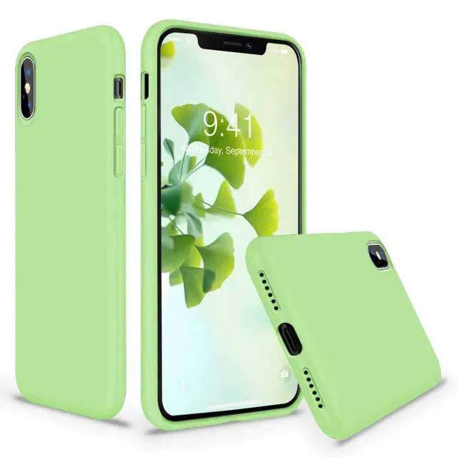My Colors Original Liquid Silicon For IPHONE XS Max Light Green