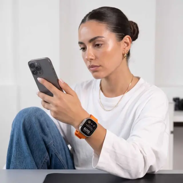 Tech-protect Silicone Line Apple Watch 8 / 9 / 10 / 11 / 12 / Se / Ultra (44 / 45 / 46 / 49 Mm) Orange 3