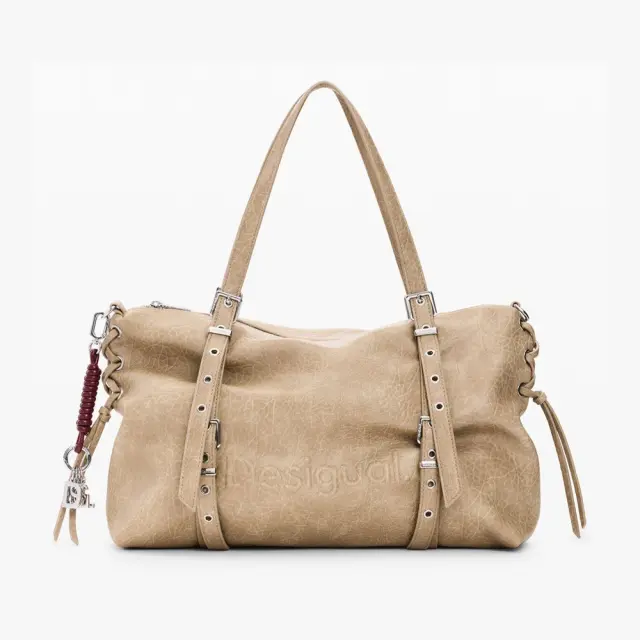 Desigual - Γυναικεία Τσάντα Ώμου / Χιαστί Half Logo Lanuza 26WAXP49-1008 Μπεζ 2